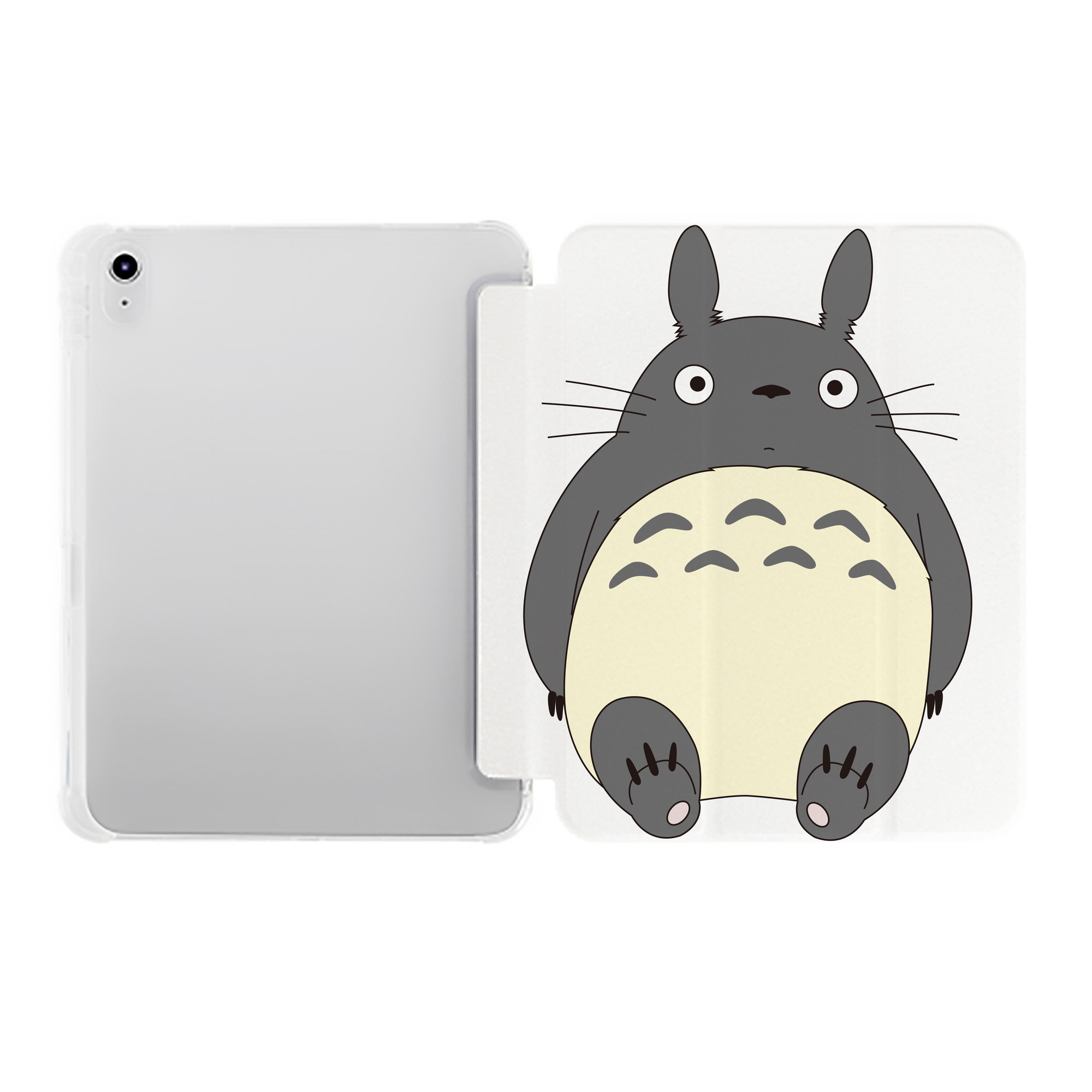（画像用） となりのトトロ 草壁メイ 草壁サツキ My Neighbor Totoro Satsuki Kusakabe Mei Kusakabe IPad ケース ペン収納付き 三つ折りスタンド PUレザー×シリコン 対応機種9.5/10.5/10.9インチ